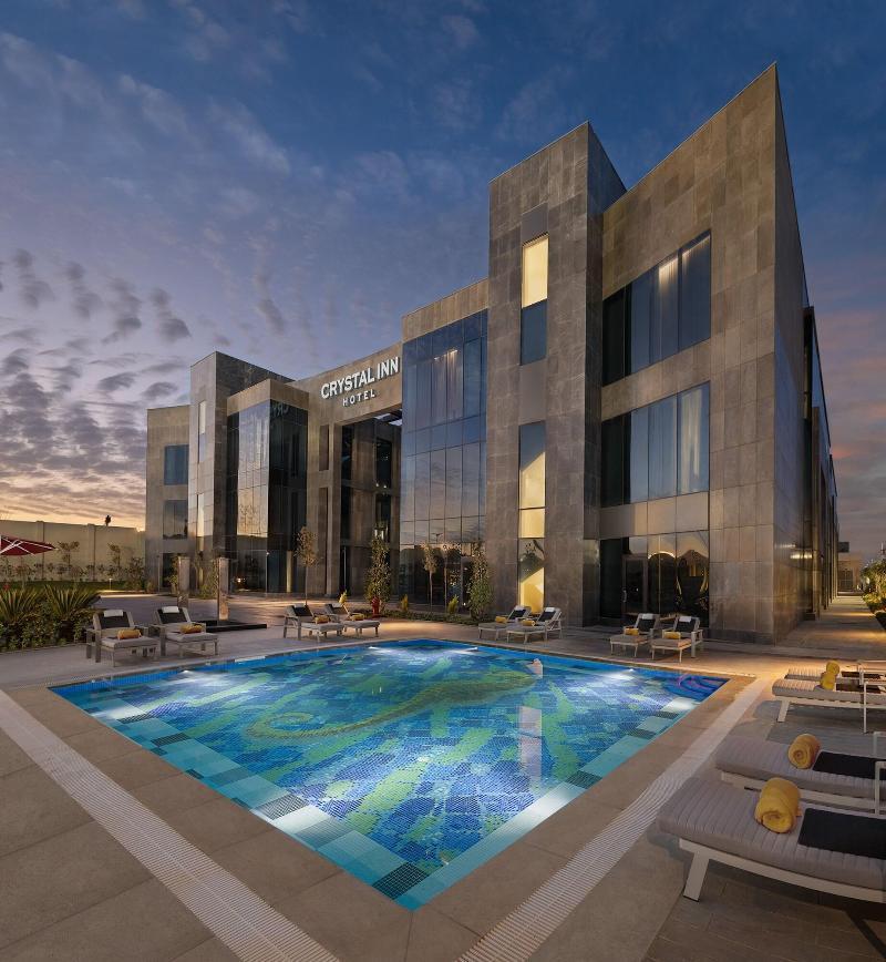 Crystal Inn Hotel - Alamein (Adults Only) El Alamein Exteriör bild The hotel's pool